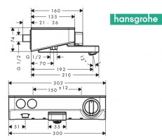 TERMOSTATICA SHOWERTABLET SELECT 300 HANSGROHE